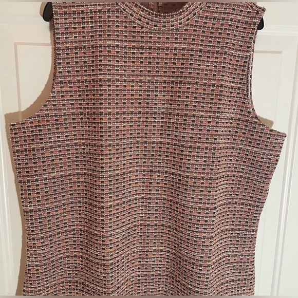 LOFT Large pink Tweed shell Top - Picture 2 of 5
